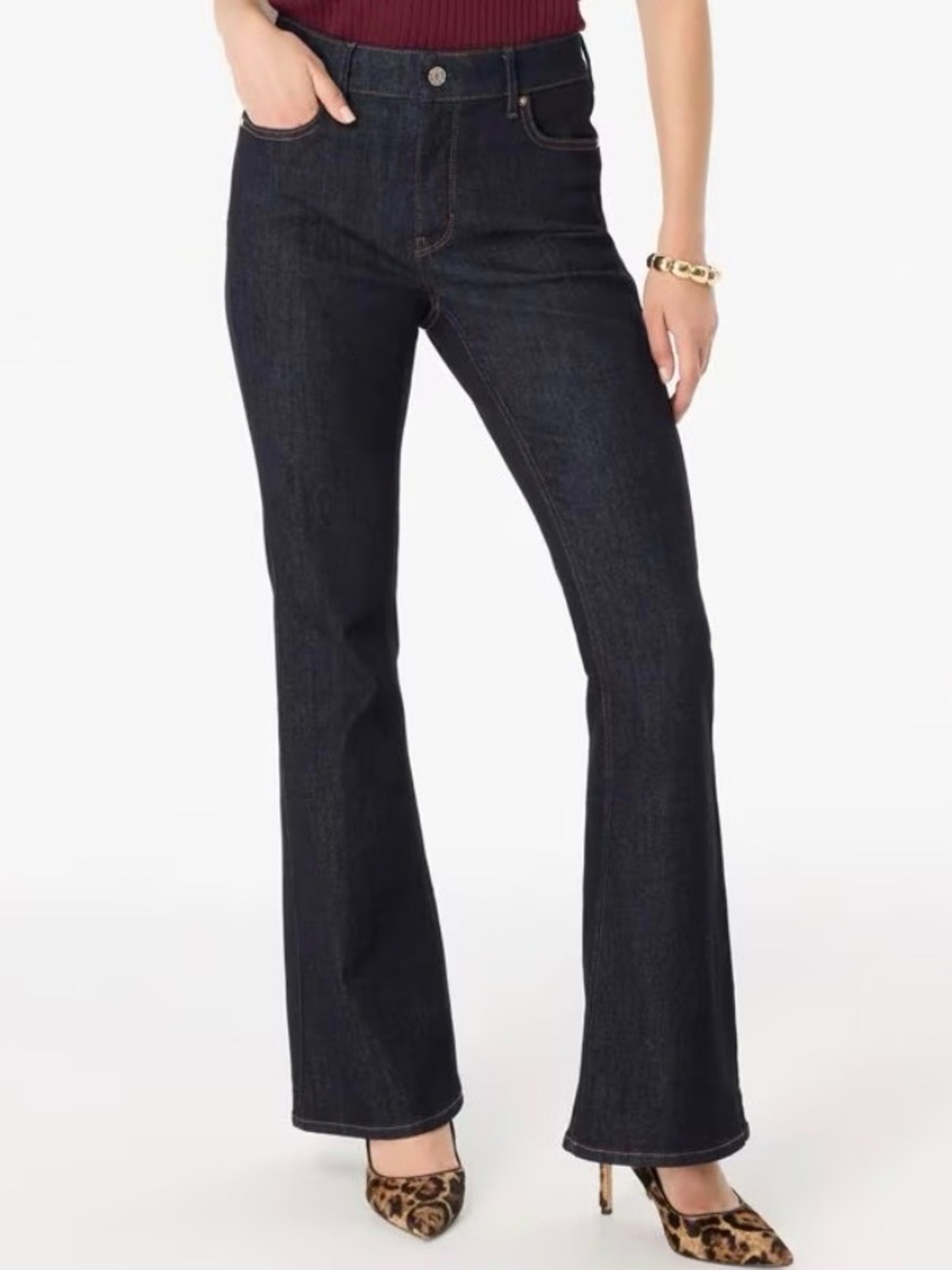 White House Black Market Dark Wash Flare Jeans